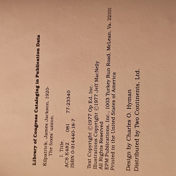 The Foxes Union Vintage Book - Picture 4 of 4